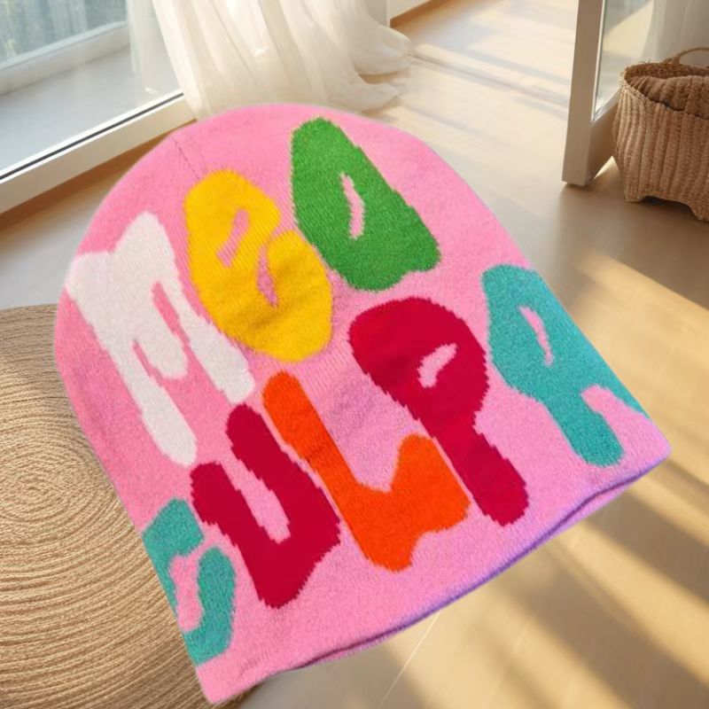 Picture of Cross-border New MEA Letter Jacquard Hat Street Cold Hat Beanie Hat Unisex Autumn and Winter Hot Selling in Europe and America
