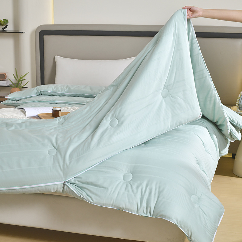 Picture of Cotton A mother and child quilt two-in-one zipper style thickened warm tribute satin jacquard winter quilt single double spring and autumn quilt core 4