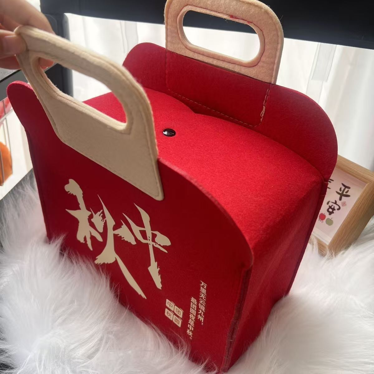 Mid-Autumn Festival gift bag New Year national tide Chinese felt tote bag souvenir tote bag large capacity