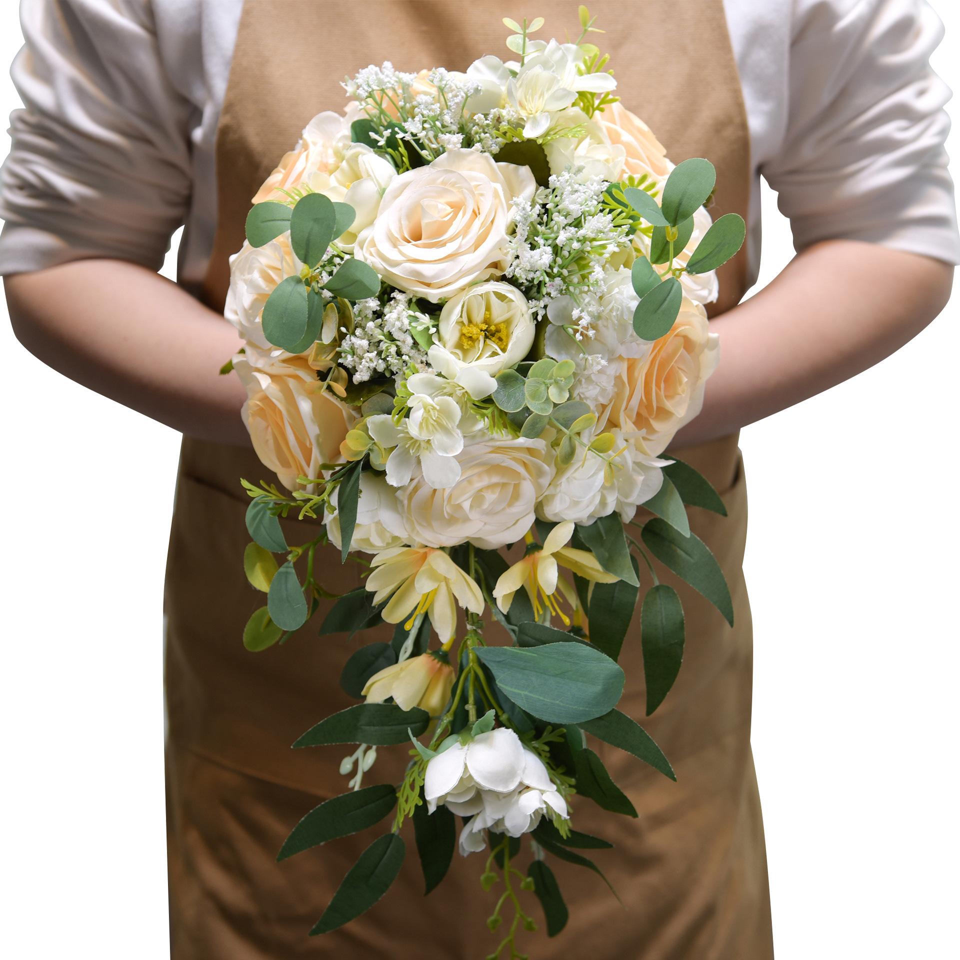 Eternal Angel 947 Mori Outdoor Style Bridal Holding Flower Wedding Supplies Rose Drop Bouquet