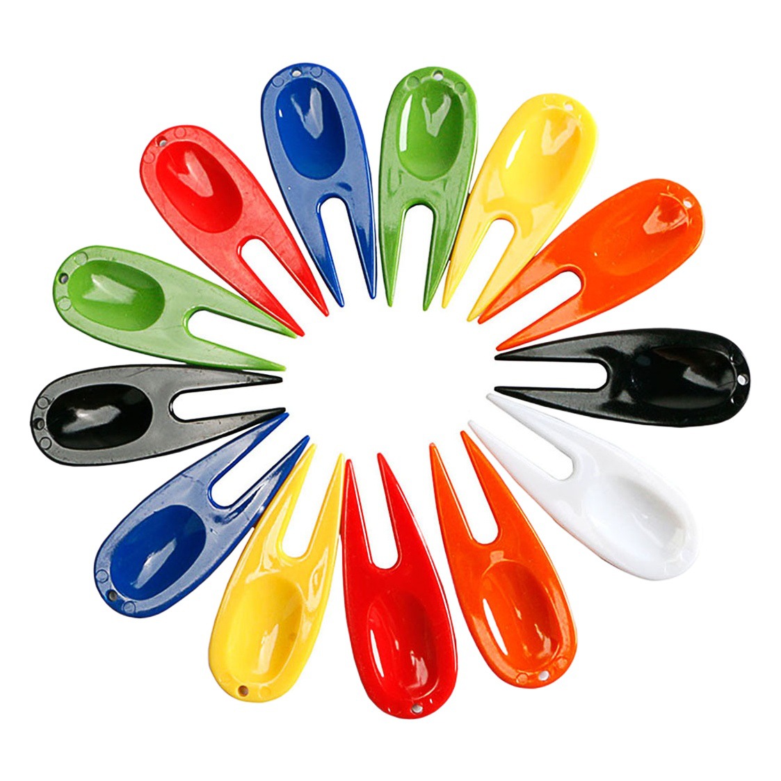 Golf Green Fork Plastic Caddy Fork Turf Repair Tool Fork Course Supplies Accessories with Pattern