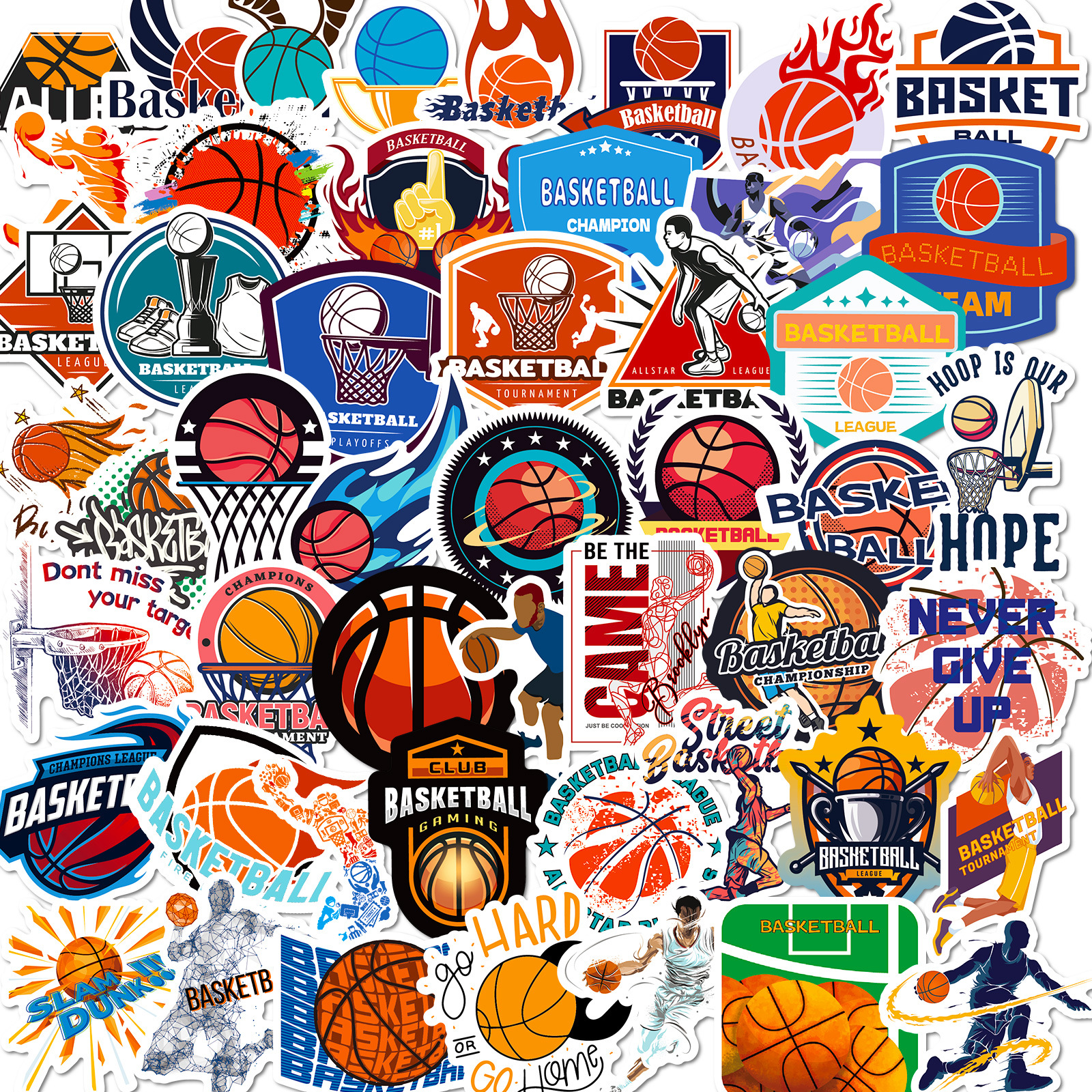 50 graffiti basketball stickers cross-border American New Sports NBA basketball star stickers wholesale