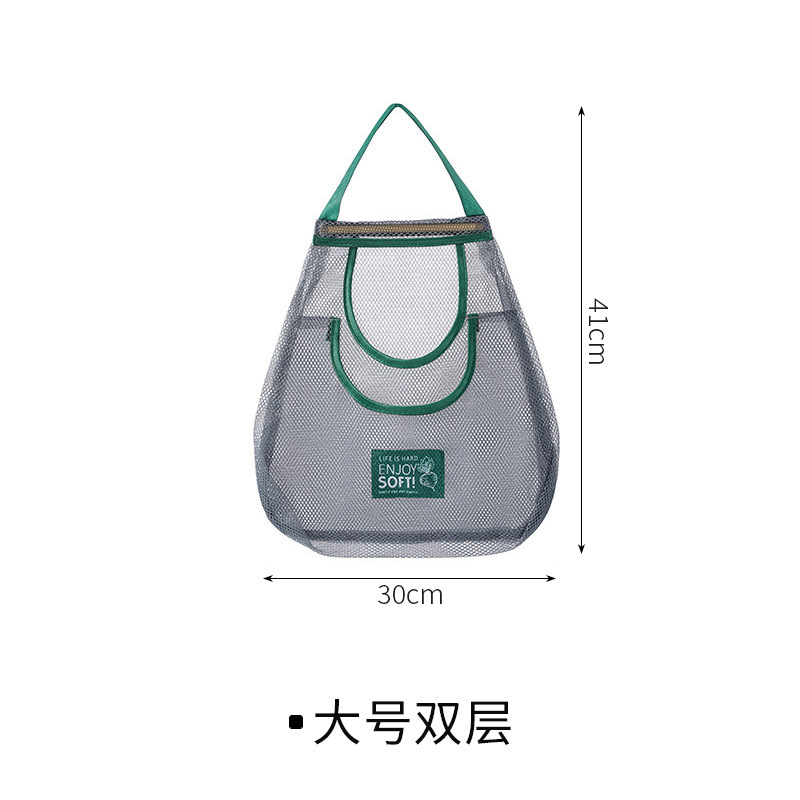 Picture of Fruit and Vegetable Ginger Garlic Hanging Bag Kitchen Storage Bag Moisture-proof Hanging Bag Net Bag Hanging Bag Wall Hanging Hollow Breathable Storage Artifact