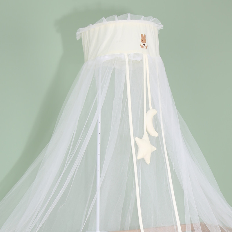 Picture of Baby Crib Mosquito Net with Bracket Kidsren's Bed Mosquito Net Cover Baby Bb Newborn Floor Clip-Type Anti-Mosquito Encryption Universal