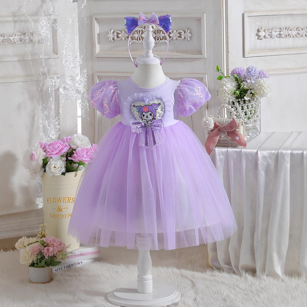 Girls dress Summer 2024 New Girls Baby Summer Dress Children's Princess Skirt Thin Kulomi Vessel Skirt