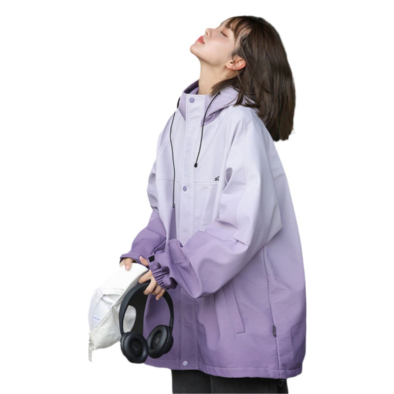 Nasa American Gradient Tops Women's 2025 Autumn New Fashion Age-Reducing Tops Top Large Size Women's Clothing