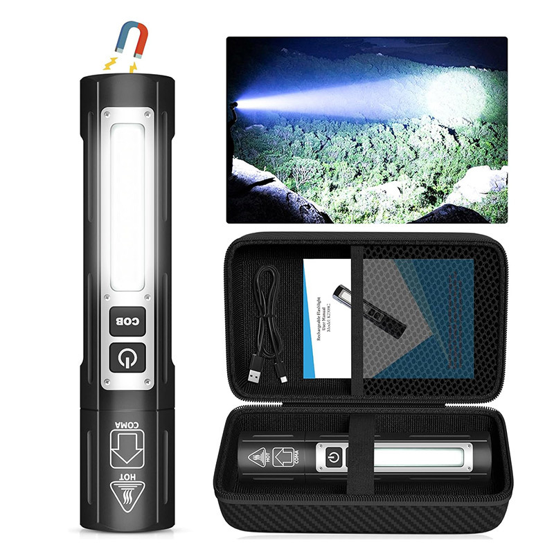 Flashlight rechargeable outdoor ultra-bright long-range small mini portable household durable xenon led lamp