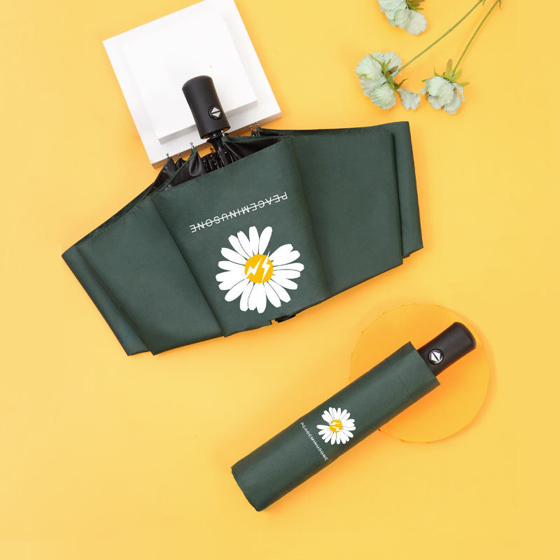 Picture of Large number of wholesale compact portable 50% fold sun umbrella women's black rubber sunscreen UV umbrella mini sunshade sunny umbrella