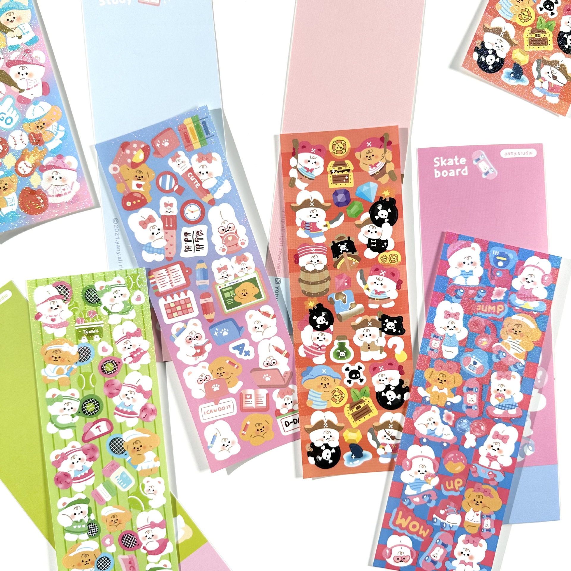 Picture of South Korea explosions cute cartoon animal stickers ins Korean goo card hand account diy laser creative stickers wholesale