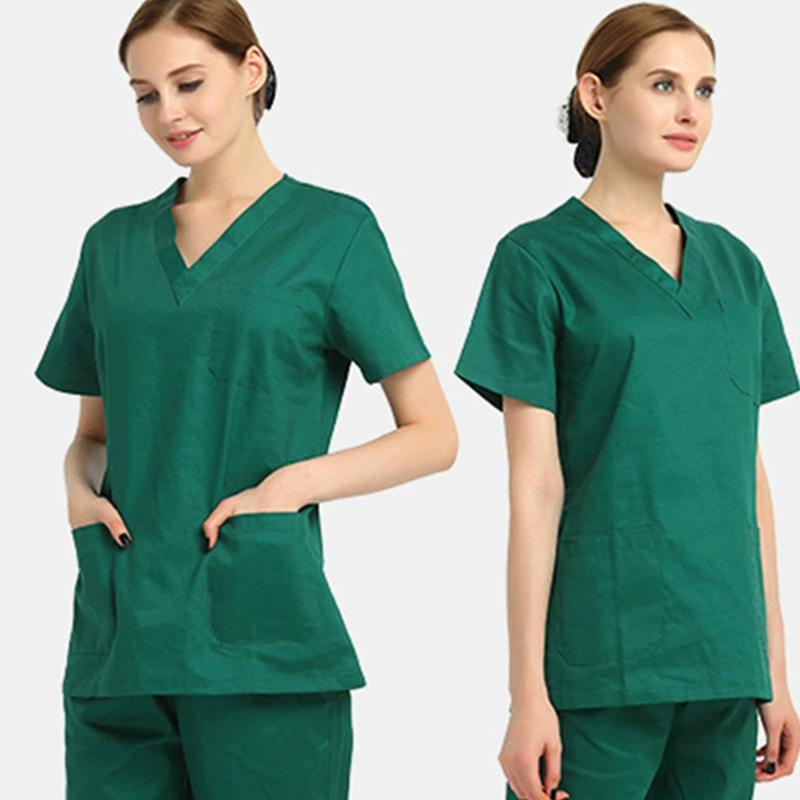 Picture of Hand Washing Clothes Split Suit Surgical Clothes Doctor Nurse Hospital Work Clothes Short-Sleeved Hand Washing Clothes Surgical Clothing Medical