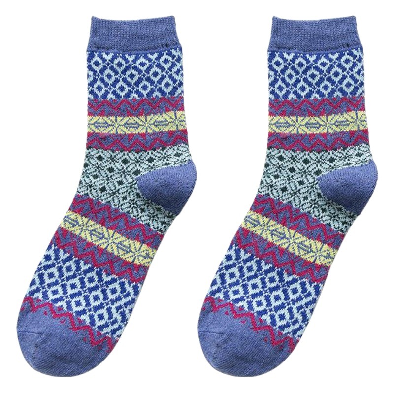 Foreign trade explosions cross-border autumn and winter thick warm women's wool socks double-way women's socks hornet nest graphic socks