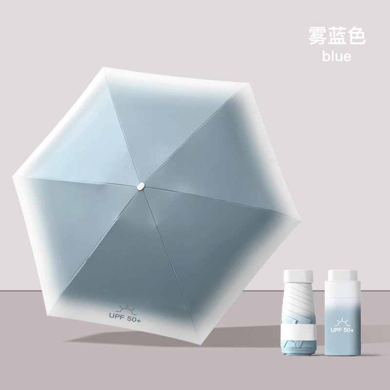 Picture of Thickened 50% off Umbrella, Rain or Shine, Women's Sun Umbrella, Sun Protection, Uv Protection, Capsule Umbrella, Gradient Mini Sunshade Umbrella