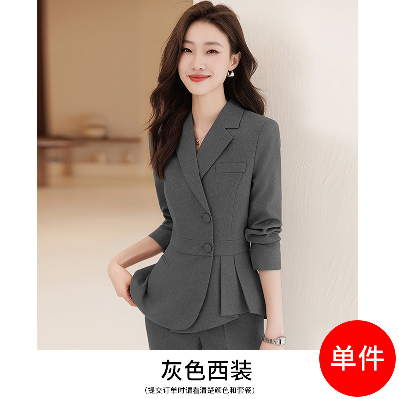 Picture of Suit suit women's cotton 2023 New elegant professional women's clothing hotel catering manager workwear front desk work clothes