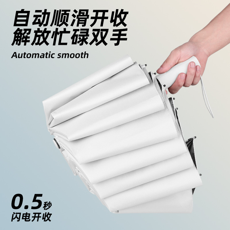 Picture of 60-Bone Fully Automatic Umbrella for Women, Rain or Shine, Large Reinforced Foldableing, Wind-Resistant, Men's Sunshade, Sun Protection, Uv Rays