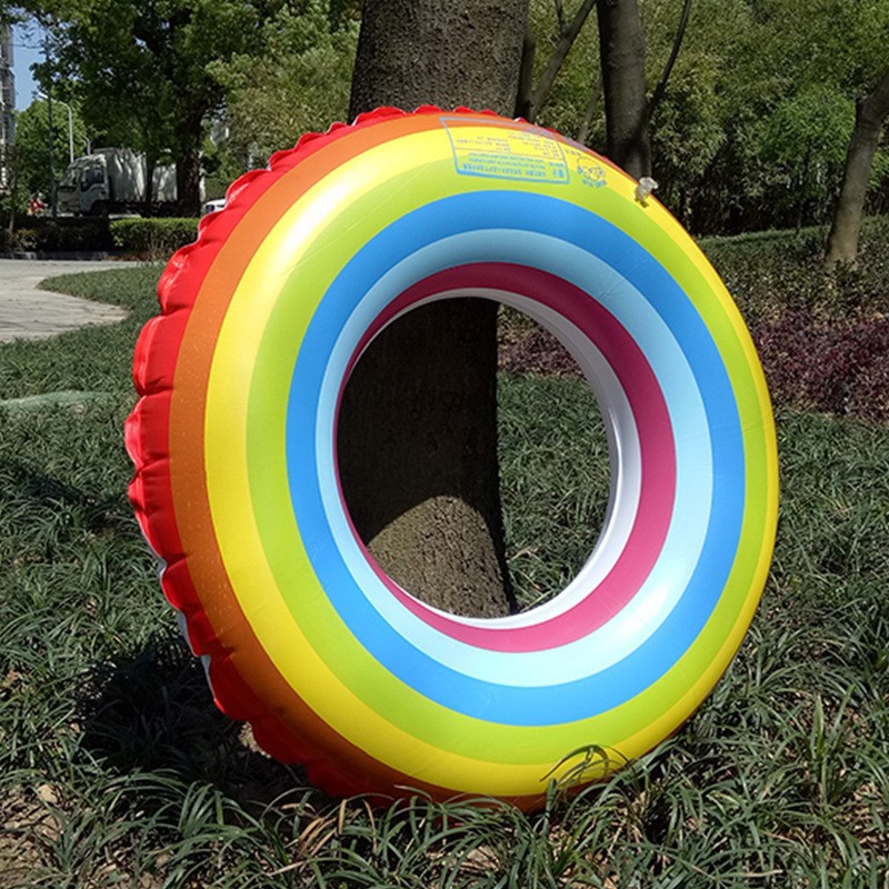 Picture of Factory hot-selling inflatable swimming ring swimming ring thickened adult floating ring letter Bai shell swimming ring