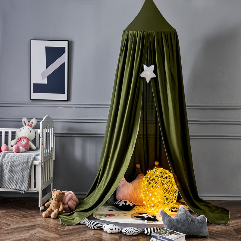 Picture of Cross-border Exclusive for Amazon Dome Bed Curtain Nordic ins Style Children's Suspended Mosquito Net Bed Tent Blackout Bed Curtain