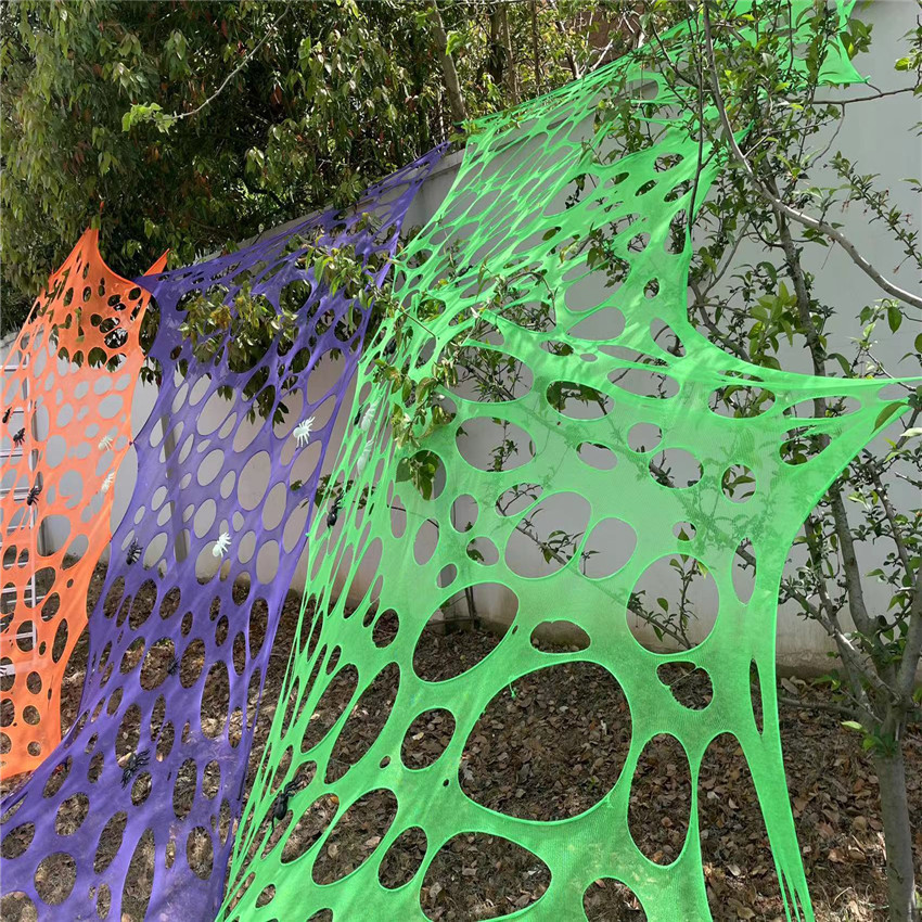 Spider web Halloween decoration elastic net bulk can be cut out your own flexible net suitable for Halloween decoration