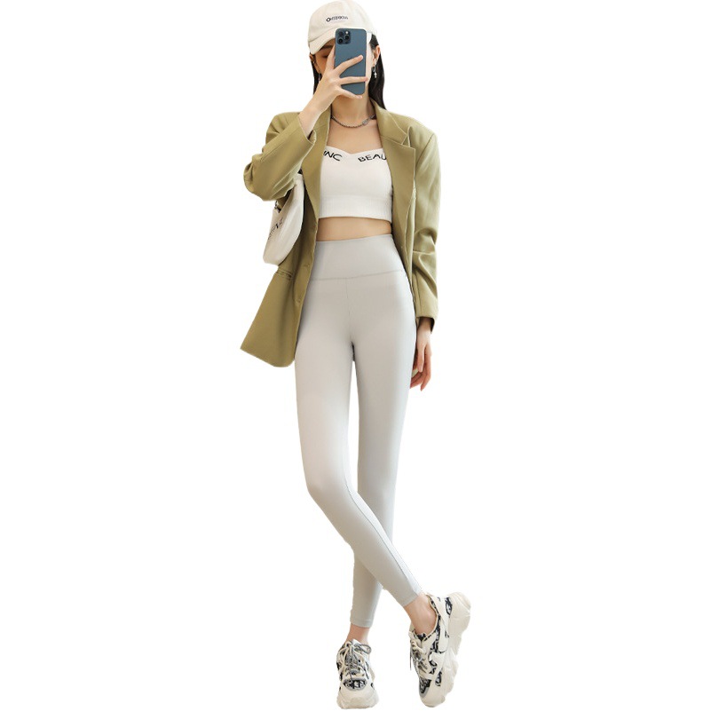 Brown Shark Pants Women's Outerwear Spring, Autumn and Summer Thin Tight Slimming Leg Leggings Belly Controlling Butt Lifting Yoga Barbie Pants