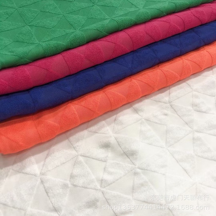 Spot Knitted Meige Towel Cloth Jacquard Knitted Polyester 270g Windmill Single-sided Towel Cloth Jacquard Cloth