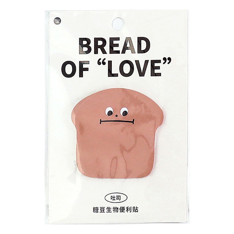 Infeel.Me Sticky Notes, Jelly Bean Creatures Series, Cute Cartoon Tearable Memo Notes, Reusable Sticky Notes