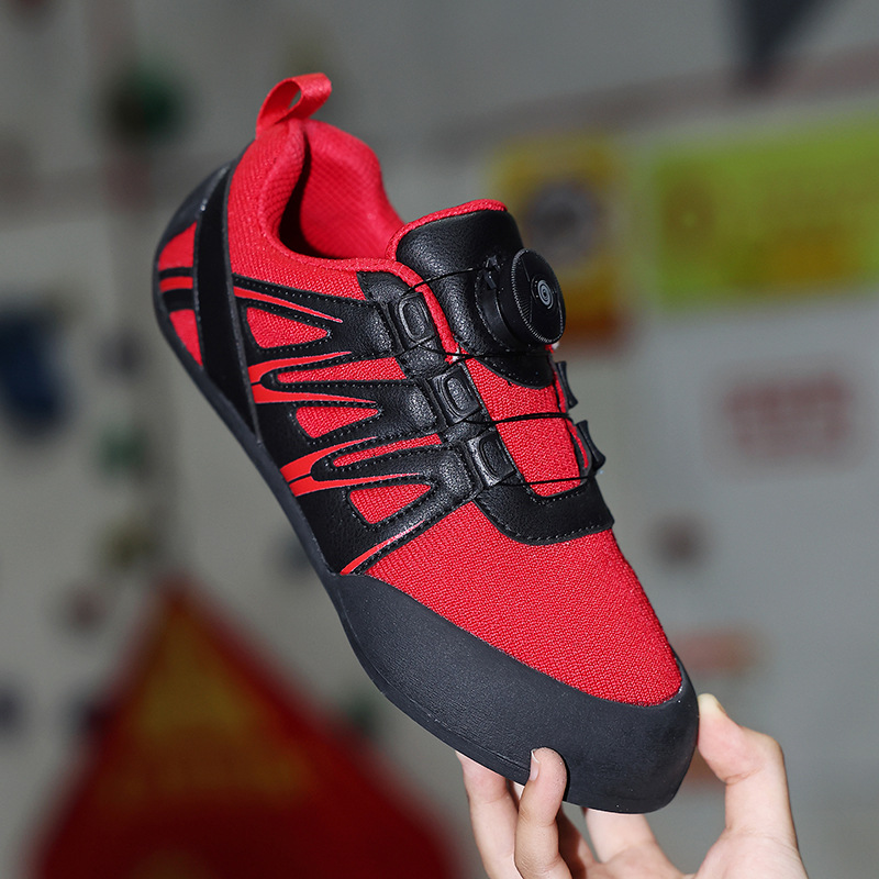 2025 New Youth Rock Climbing Shoes Breathable Rotating Buckle Sports Outdoor Shoes Beginner Children's Stone Holding Shoes 30-45