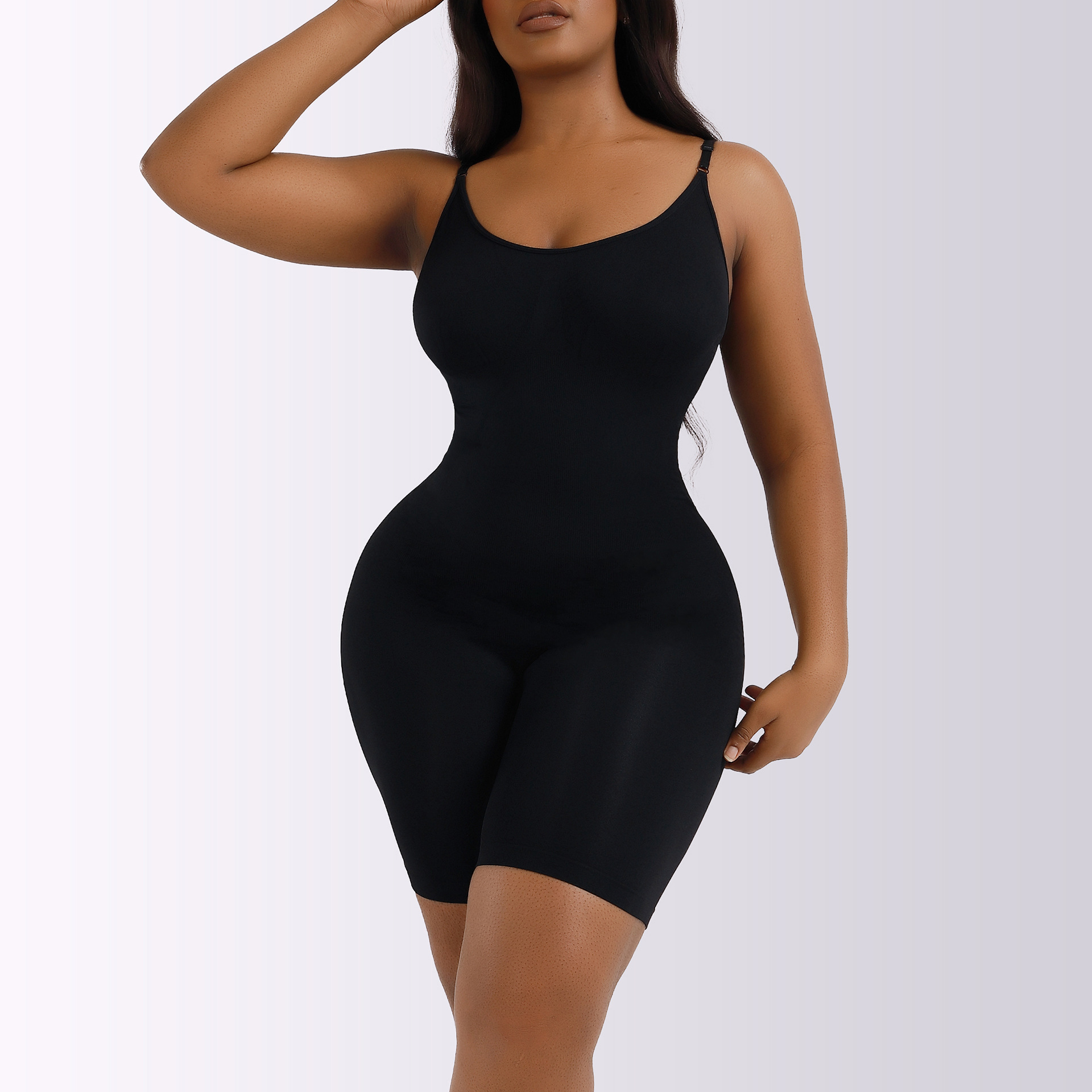 Picture of European and American plus size Postpartum Hip Lifting Seamless Body Shaping Clothes Women's Full Body Sling Abdomen Tinting Body Underwear