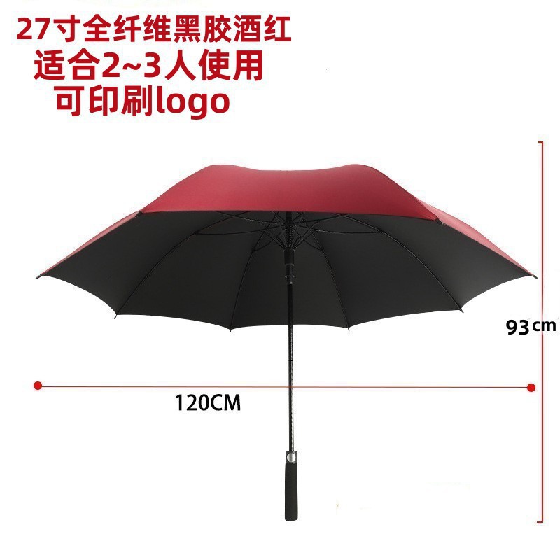Picture of Manufacturers wholesale a large number of oversized double straight rod sun umbrella wind-resistant strong long handle advertising business umbrella customization