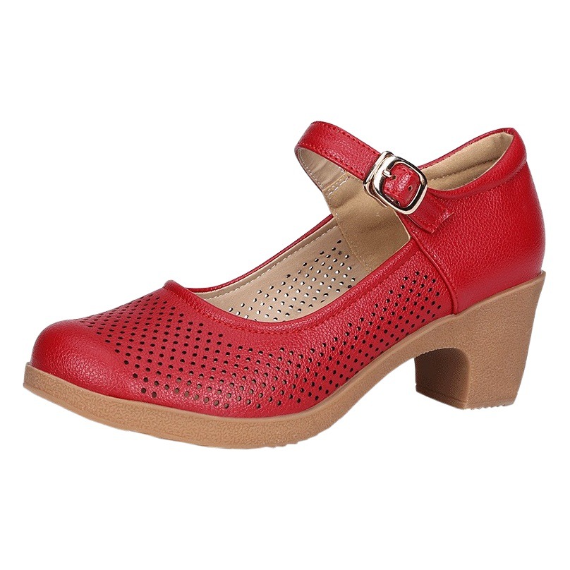 2025 Thick Heel Dance Shoes Women's Shoes European and American sneaker Dance Shoes Soft Sole Square Dance Shoes Single Shoes Sandals High Heels