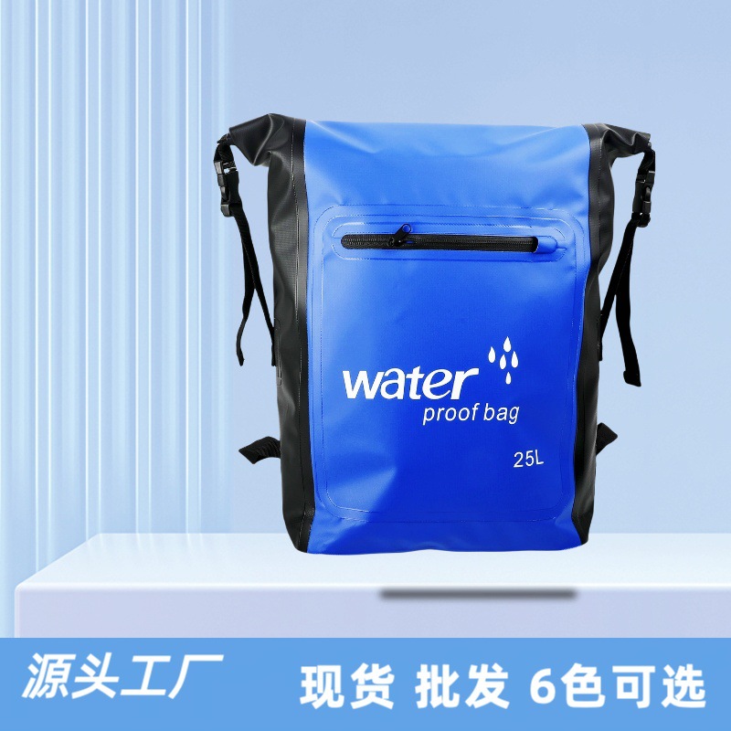 Cross-border Outdoor Waterproof Backpack Stream Drifting Swimming Bag Large Capacity 25LPVC Waterproof Bag Mountaineering Backpack