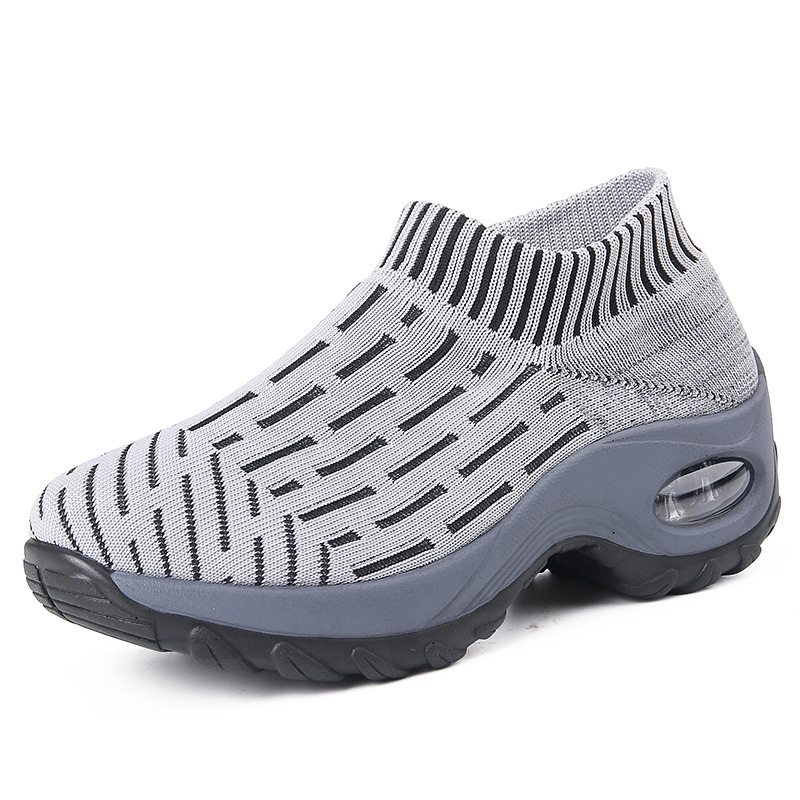Picture of Cross-Border Hot Style Large Size Women's Shoes Air Cushion Fly Woven Casual Shoes Slip-On Shoes Fashion Rocking Shoes Quanzhou Sports Shoes