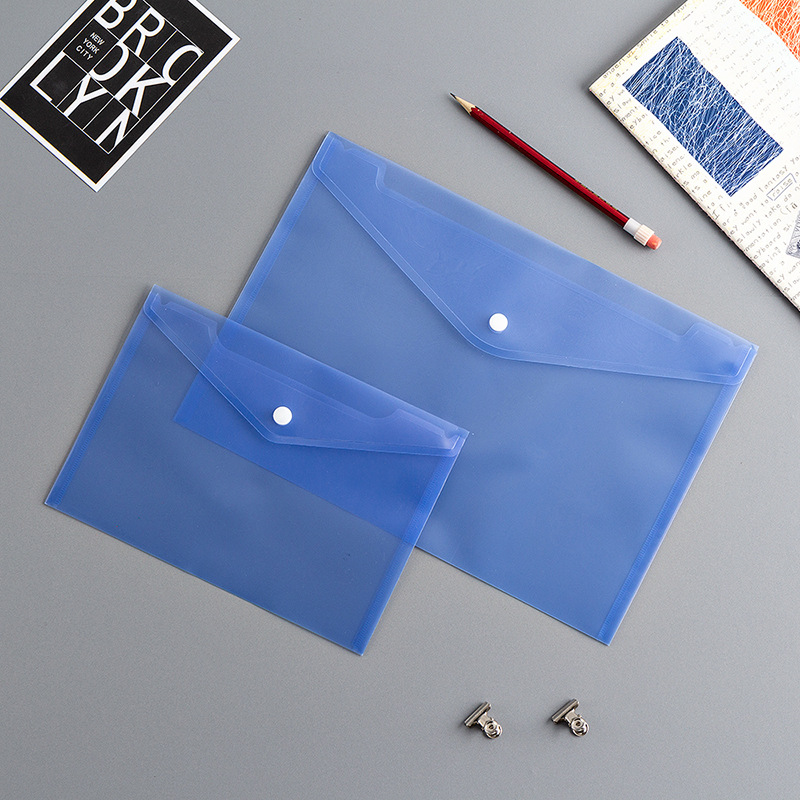Picture of Source factory wholesale A4 plastic PP file bag transparent A5 snap bag advertising folder security deposit bag custom