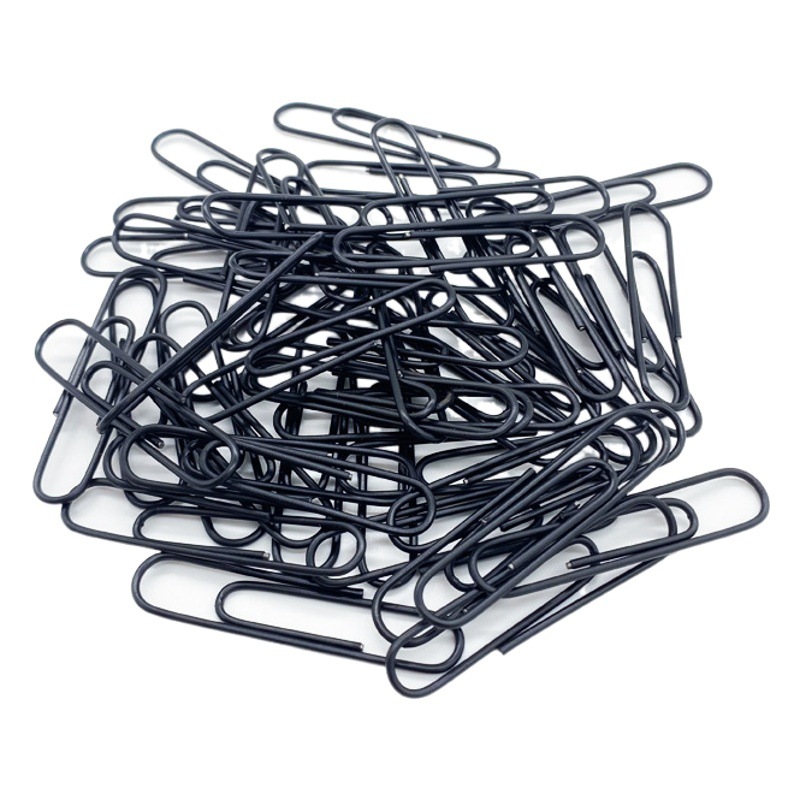 Specializing in the production of 50mm black paper clip color plastic paper clip bookmark paper clip can do color spot