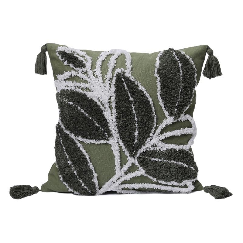 Nordic pillow ins light luxury style white green sofa cushion pillowcase modern bed living room pillow lumbar support