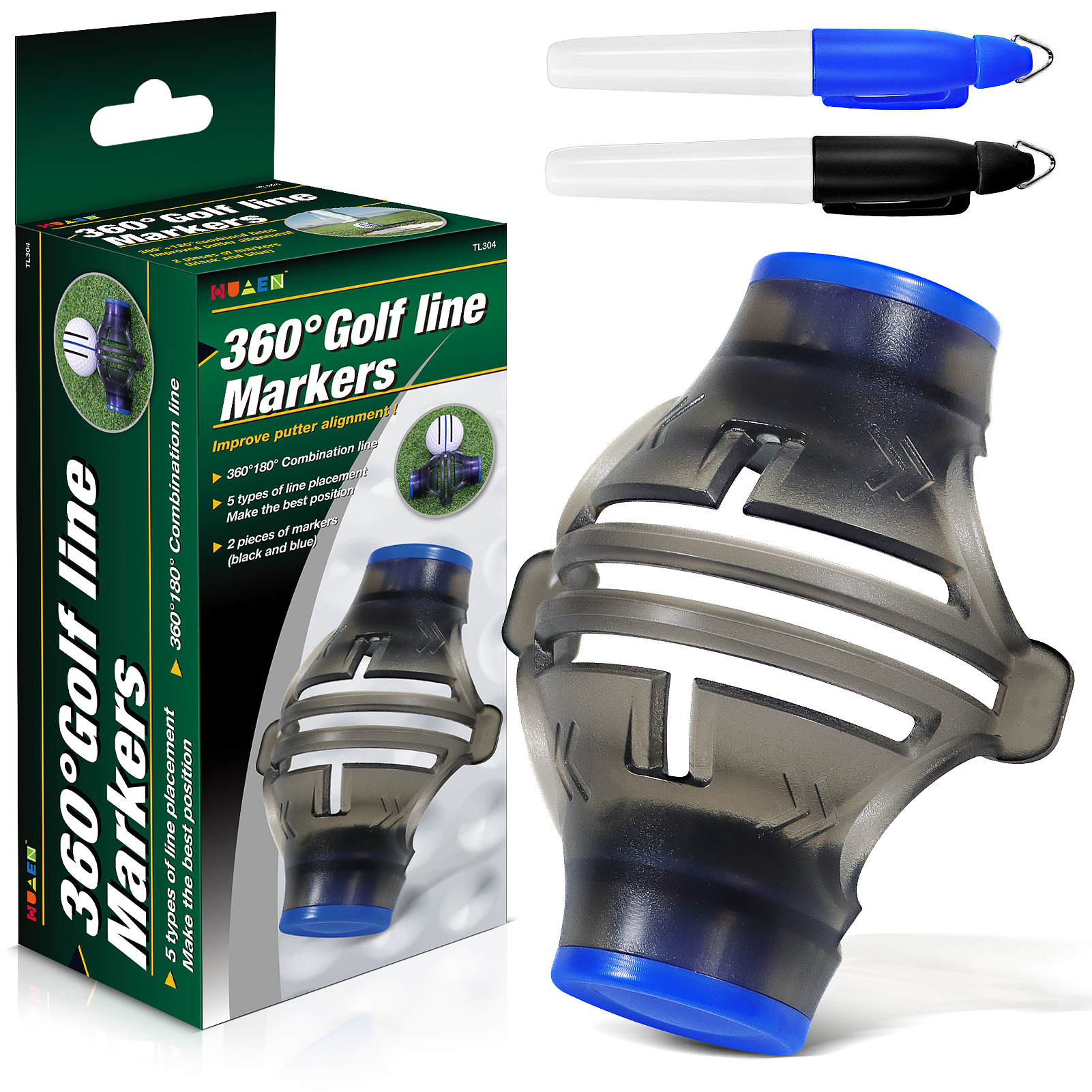 New golf ball drawing device 360 degree line drawing clip ball drawing device Scriber line clip golf accessories