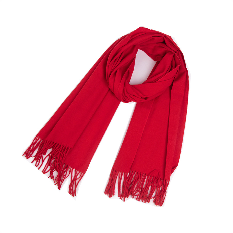 Picture of Foreign trade Europe and the United States new autumn and winter scarf women's polyester thorn hair tassel solid color scarf shawl dual-use manufacturers wholesale
