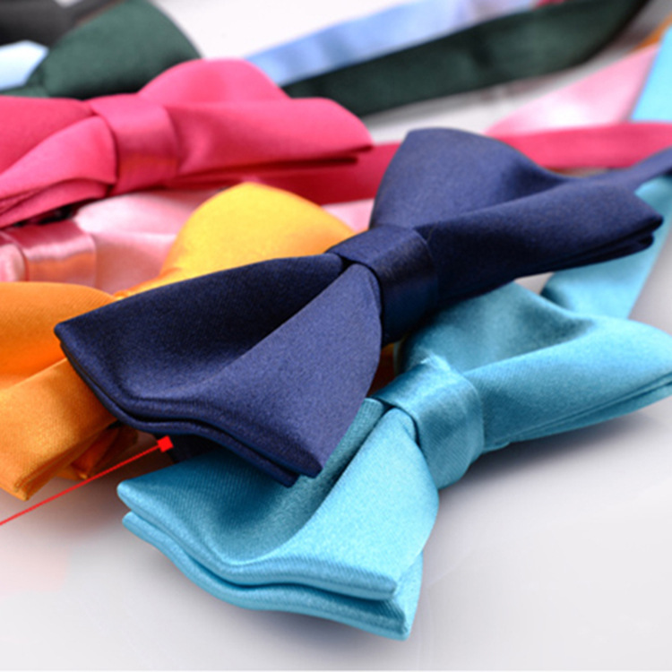 Picture of Korean Style Imitation Silk Bow Tie Men's and Children's Fashionable baby Solid Color Bow Tie Bow Tie Kindergarten Primary School Students Bow Tie