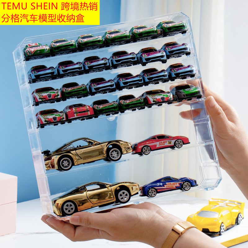 Domeca 1:64 Hot Wheels Car Storage Box Transparent Multi-Layer sports car Toy Model Acrylic Storage Rack