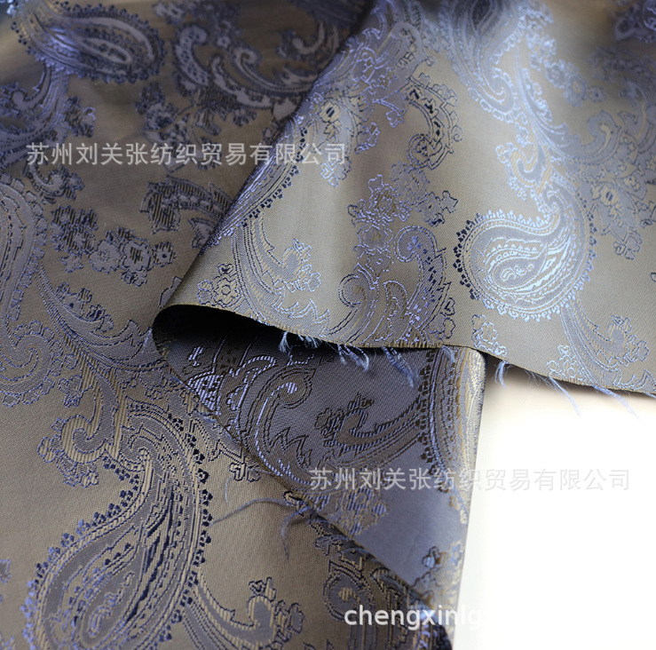 Viscose Cationic Two-color Paid High-grade Fabric Phoenix Flower Suit Fabric Human Silk Large Jacquard Lining