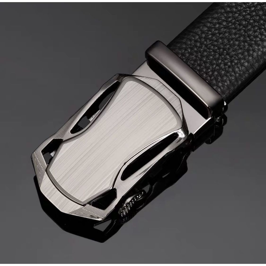 Picture of ceali kievr men's belt automatic buckle kangaroo belt pants belt TikTok fast hand online popular