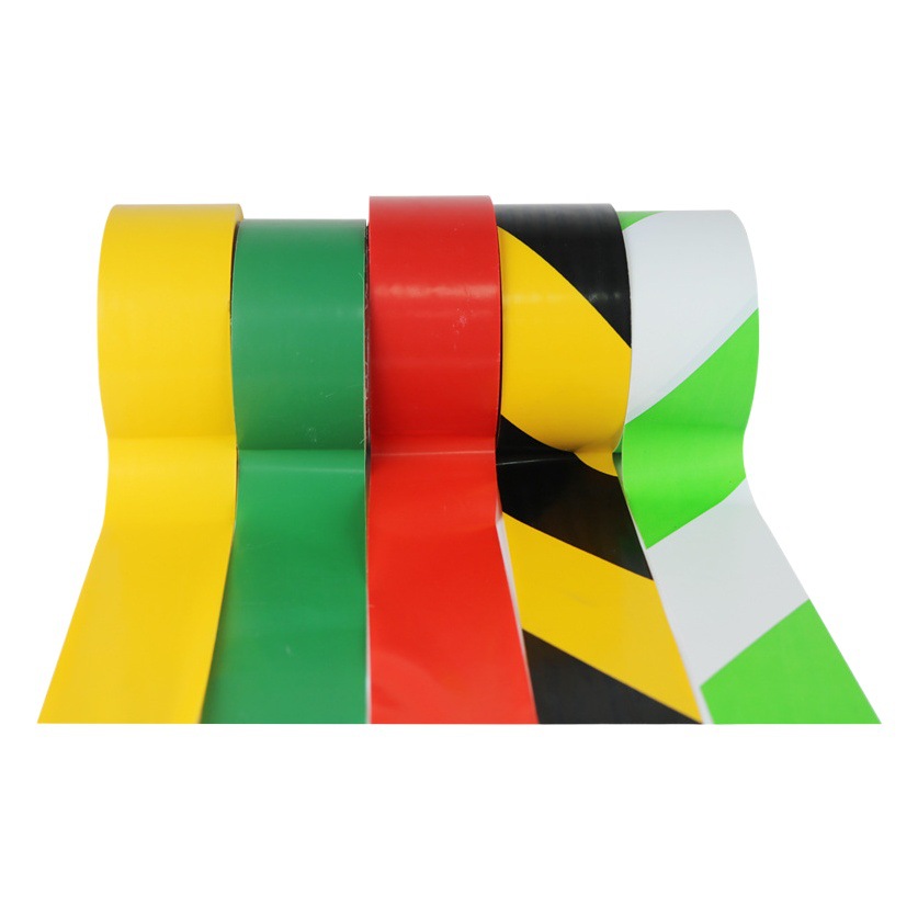 Warning tape yellow black red safety landmark fire warning isolation PVC floor tape zebra crossing color paste