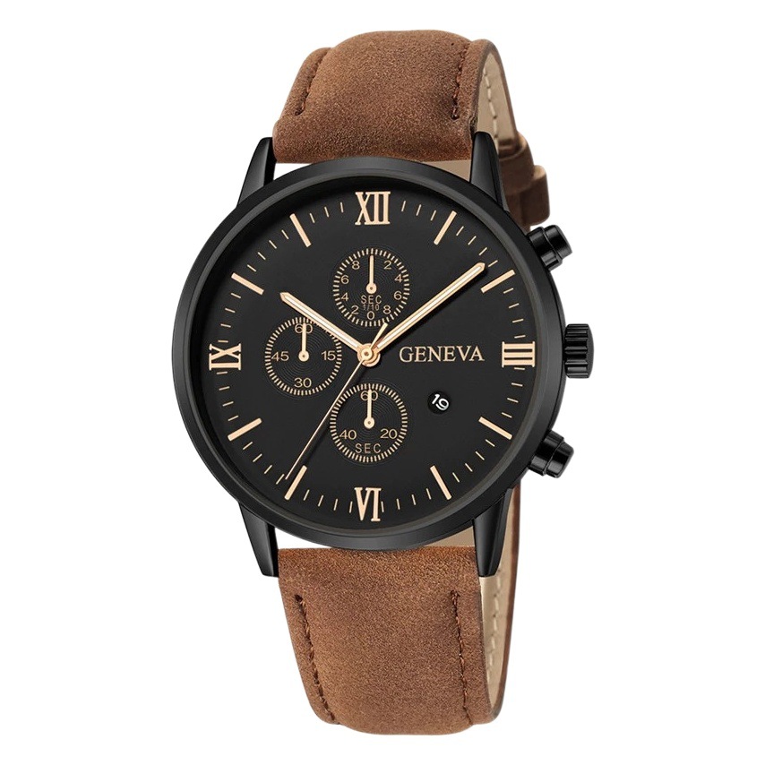 Foreign trade Hot New Business watches men's casual Geneva quartz watches men's calendar belt watches wholesale