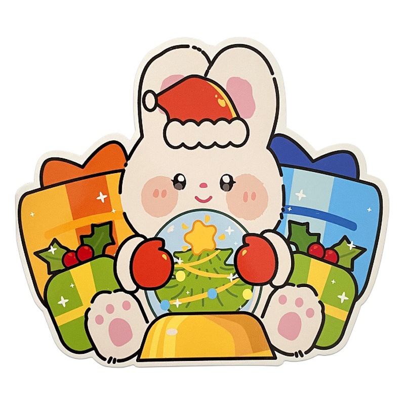 2025 New Christmas Greeting Card Creative Cartoon DIY Handmade Message Blessing Card New Year’S Day New Year Thank You Card