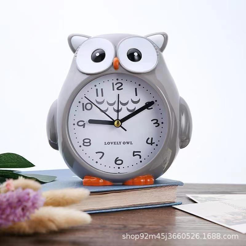 Picture of Alarm Clock Cartoon Chicken Owl Gift Hanging Clock Clear Clock Big Word Cute Bedside Children Students