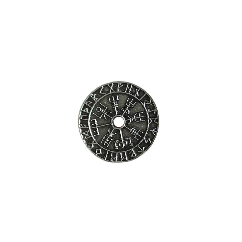 Picture of Cross-border Hot Selling Nordic Viking Hollow Rune Pendant Necklace Viking Ethnic Style Amulet Pendant