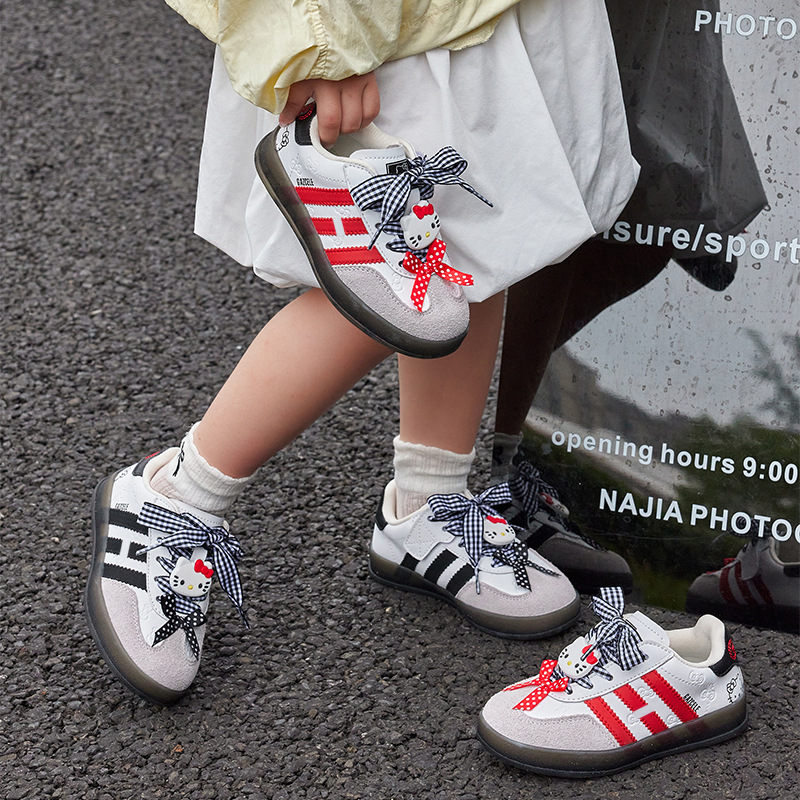 Children's Sports Shoes 2025 Spring & Fall New Girls' Shoes Moral Training Shoes Soft Sole White Shoes Boys Casual Sneakers Trendy