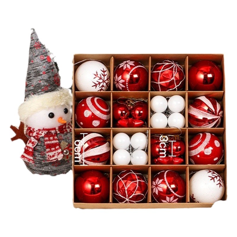 Christmas decorations Christmas ball Christmas tree pendant 6cm electroplated PVC Christmas ball window layout cross-border new products