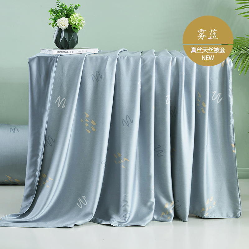 Picture of Carlsly silk quilt cover AB version wide quilt cover silkworm silk Tencel quilt cover lyocell quilt cover wholesale
