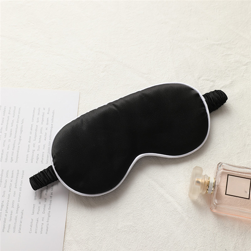 Picture of New double-sided artificial silk eye mask sleep elastic travel lunch break eye mask printed aviation eye mask wholesale