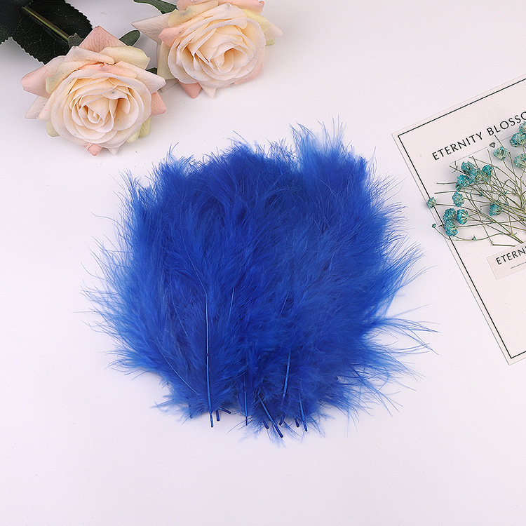 Picture of Cross-Border Wholesale Turkey Feathers Pointed Tail Velvet Feathers Colorful Feathers Dream Catcher Feathers Feather Lamp Wave Ball Feathers