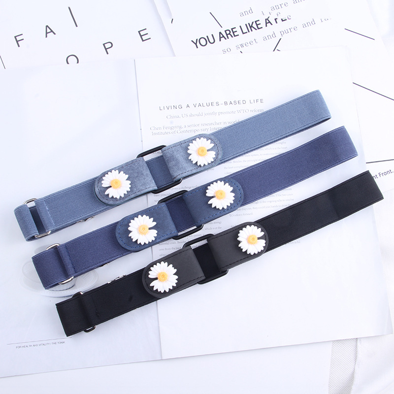 Waist elastic elastic invisible belt a generation of hair adjustable Joker denim women lazy belt women decoration